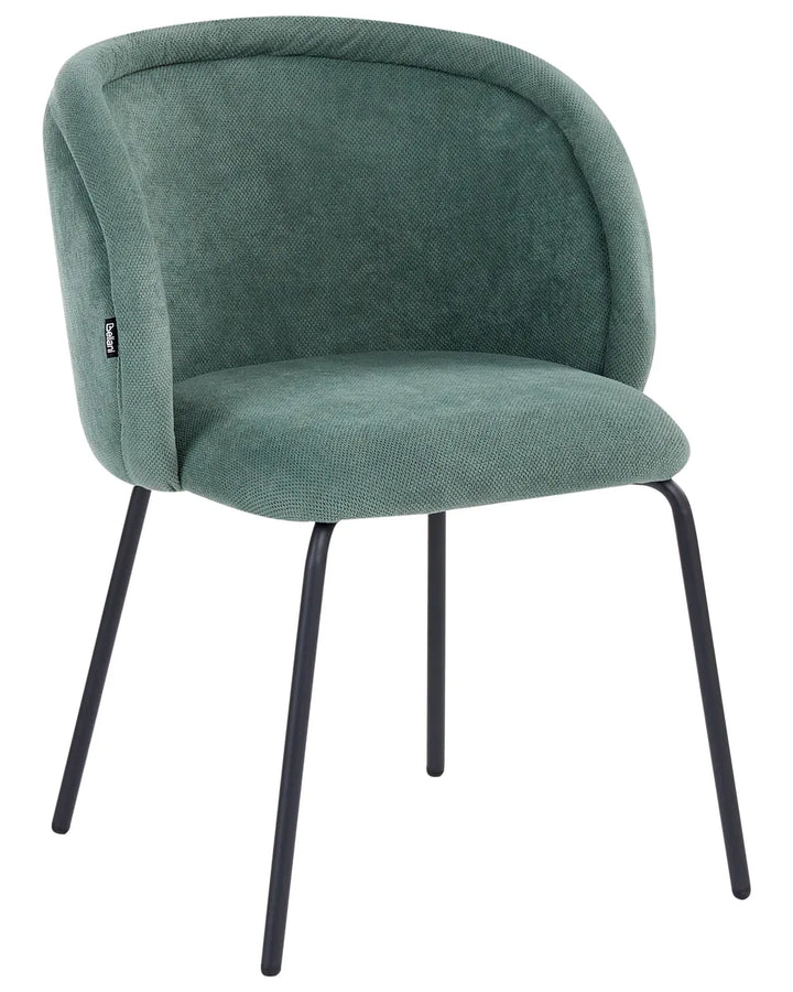 Set of 2 Dining Chairs Fabric Light Green Myxi
