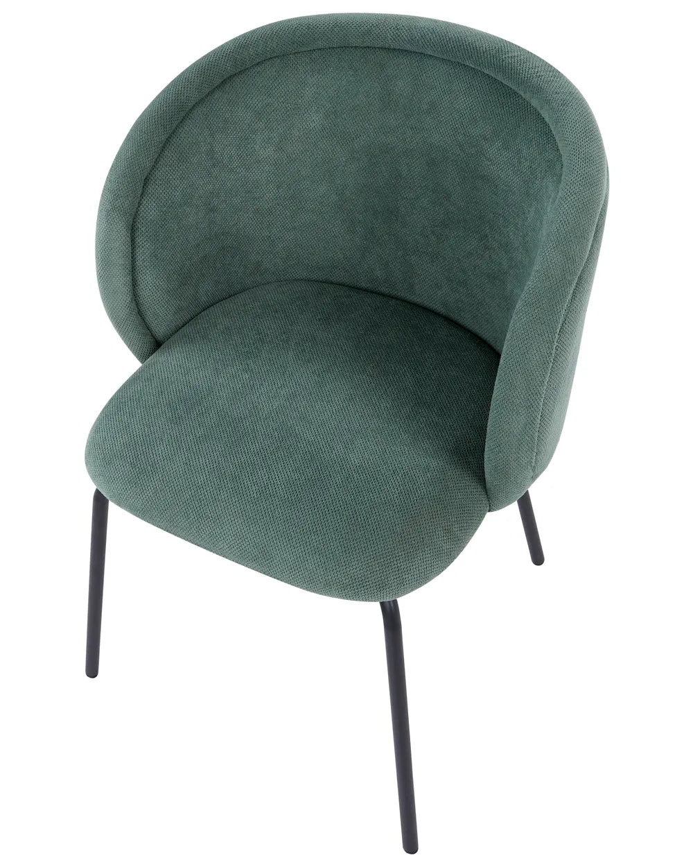 Set of 2 Dining Chairs Fabric Light Green Myxi