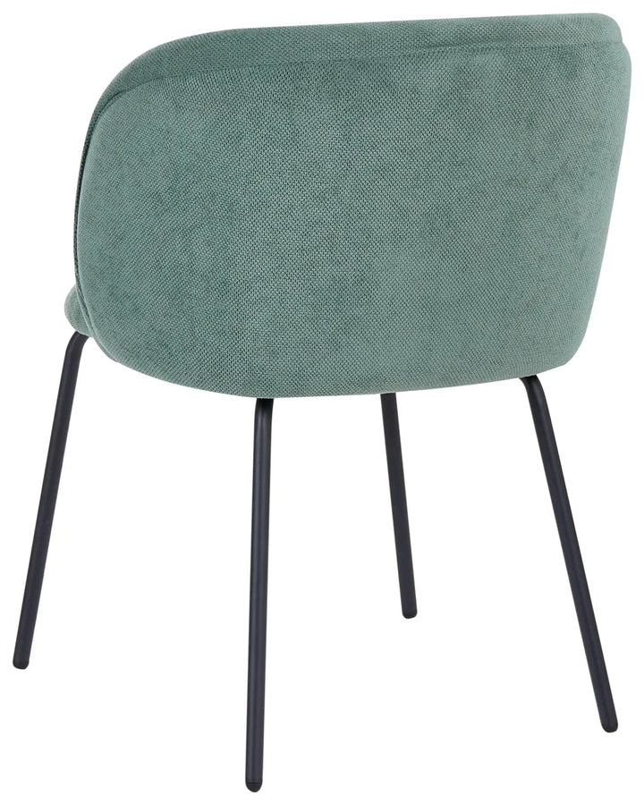 Set of 2 Dining Chairs Fabric Light Green Myxi