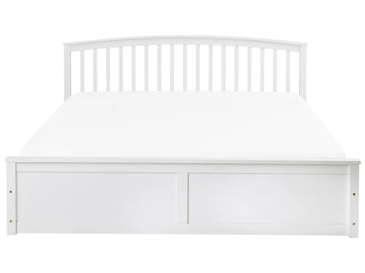 Ottoman Bed Pine Wood 180 x 200 cm (EU Super King) White Lara