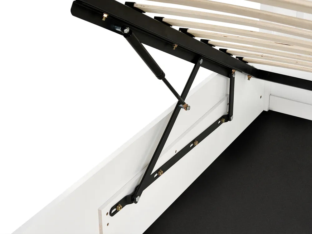 Ottoman Bed Pine Wood 180 x 200 cm (EU Super King) White Lara