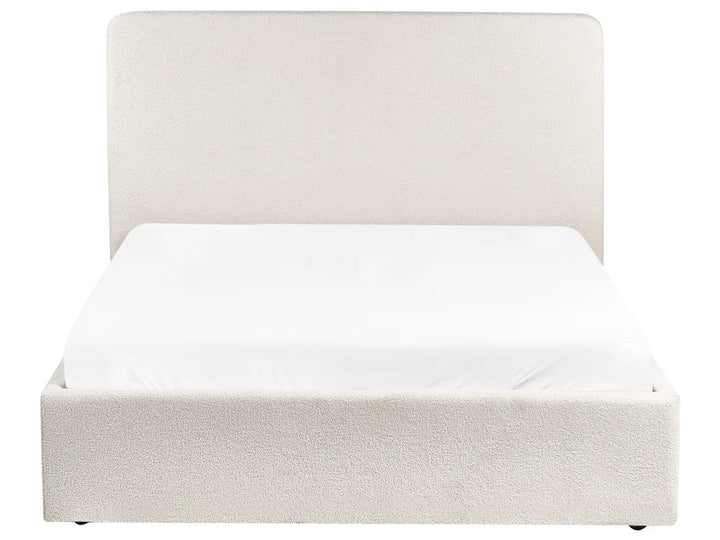 Ottoman Bed Boucle 140 x 200 cm (EU Double) Off-White Luke