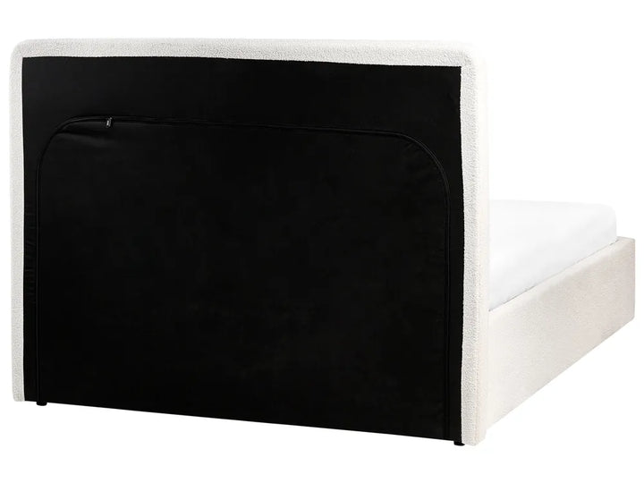 Ottoman Bed Boucle 140 x 200 cm (EU Double) Off-White Luke