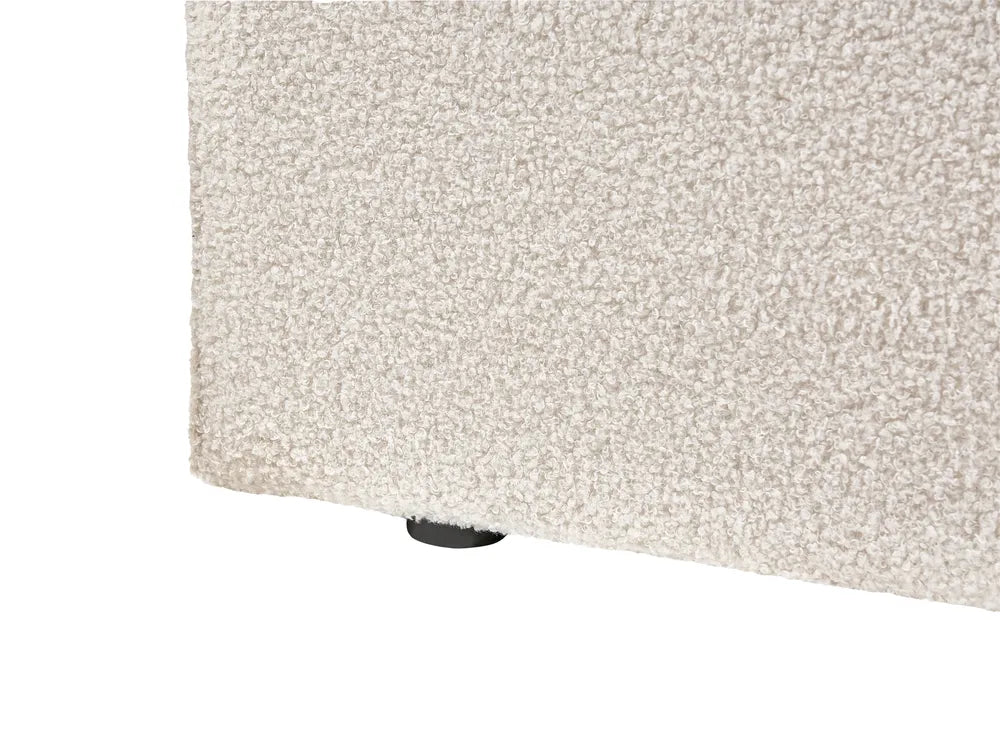 Ottoman Bed Boucle 140 x 200 cm (EU Double) Off-White Luke
