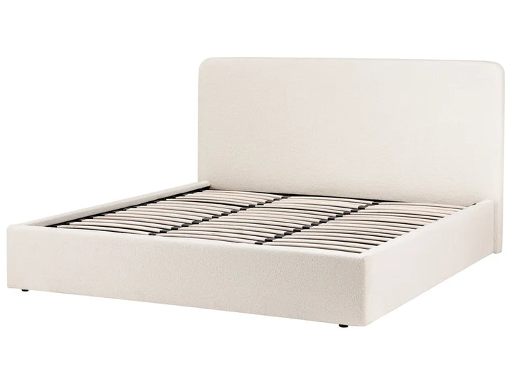 Ottoman Bed Boucle 180 x 200 cm (EU Super King) Off-White Luke