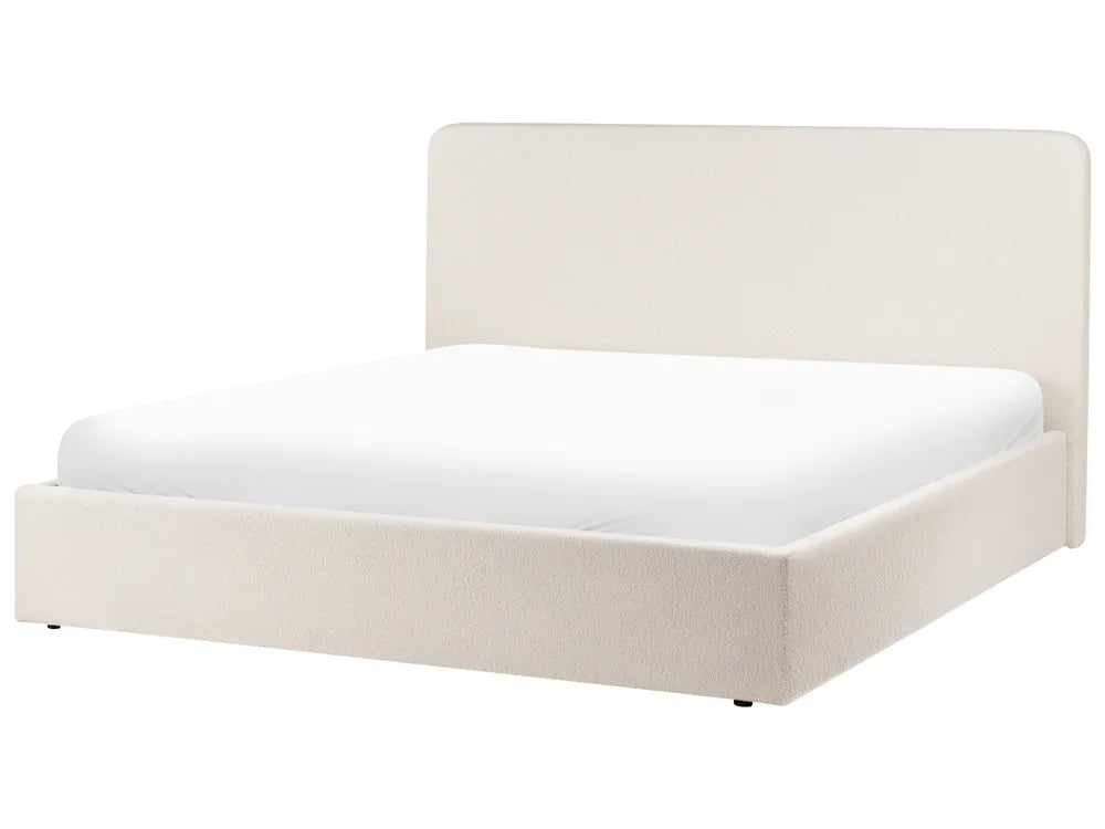 Ottoman Bed Boucle 180 x 200 cm (EU Super King) Off-White Luke