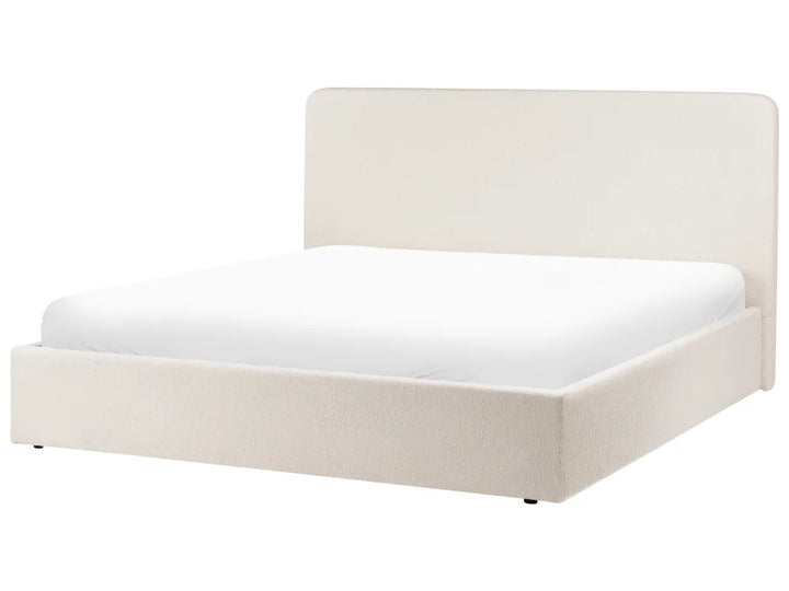 Ottoman Bed Boucle 180 x 200 cm (EU Super King) Off-White Luke
