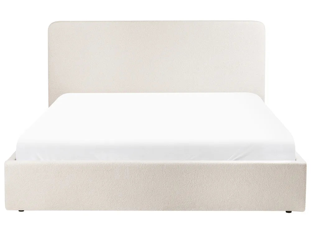 Ottoman Bed Boucle 180 x 200 cm (EU Super King) Off-White Luke