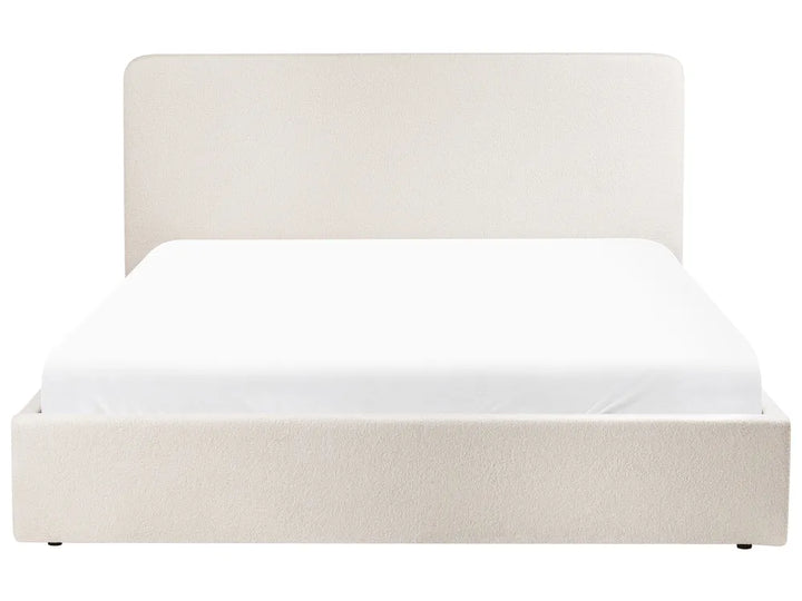 Ottoman Bed Boucle 180 x 200 cm (EU Super King) Off-White Luke