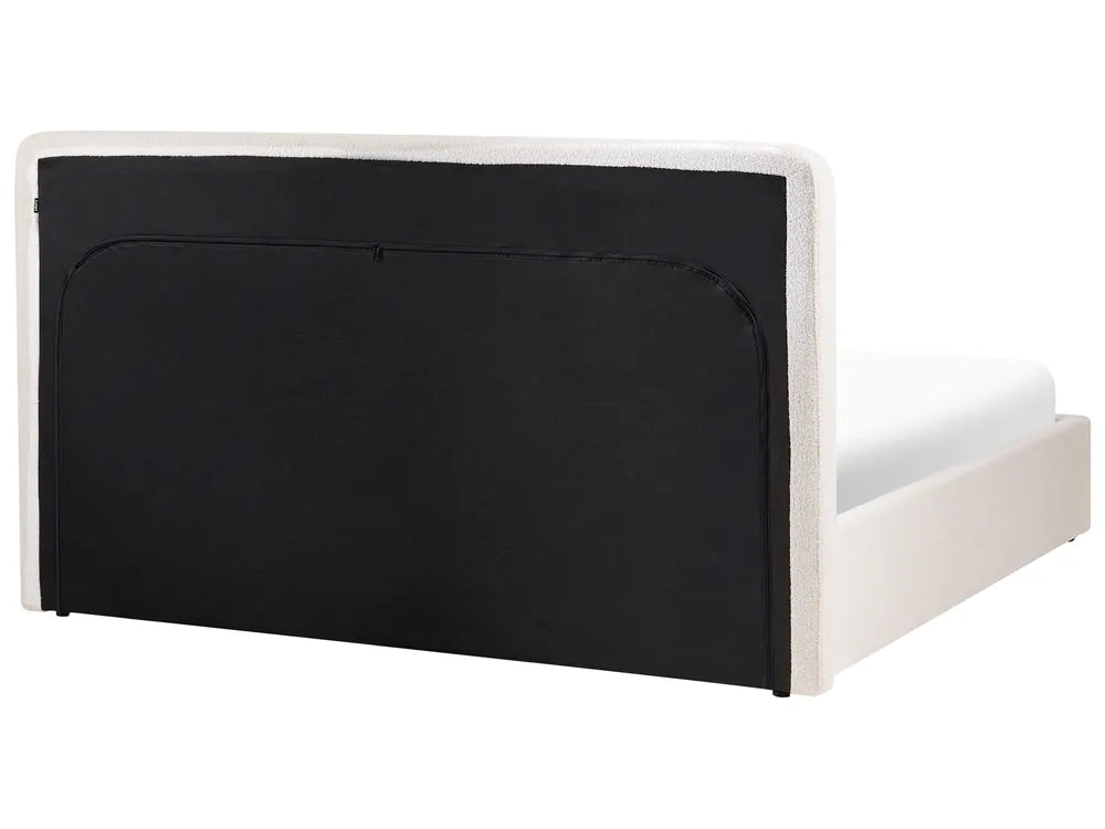 Ottoman Bed Boucle 180 x 200 cm (EU Super King) Off-White Luke