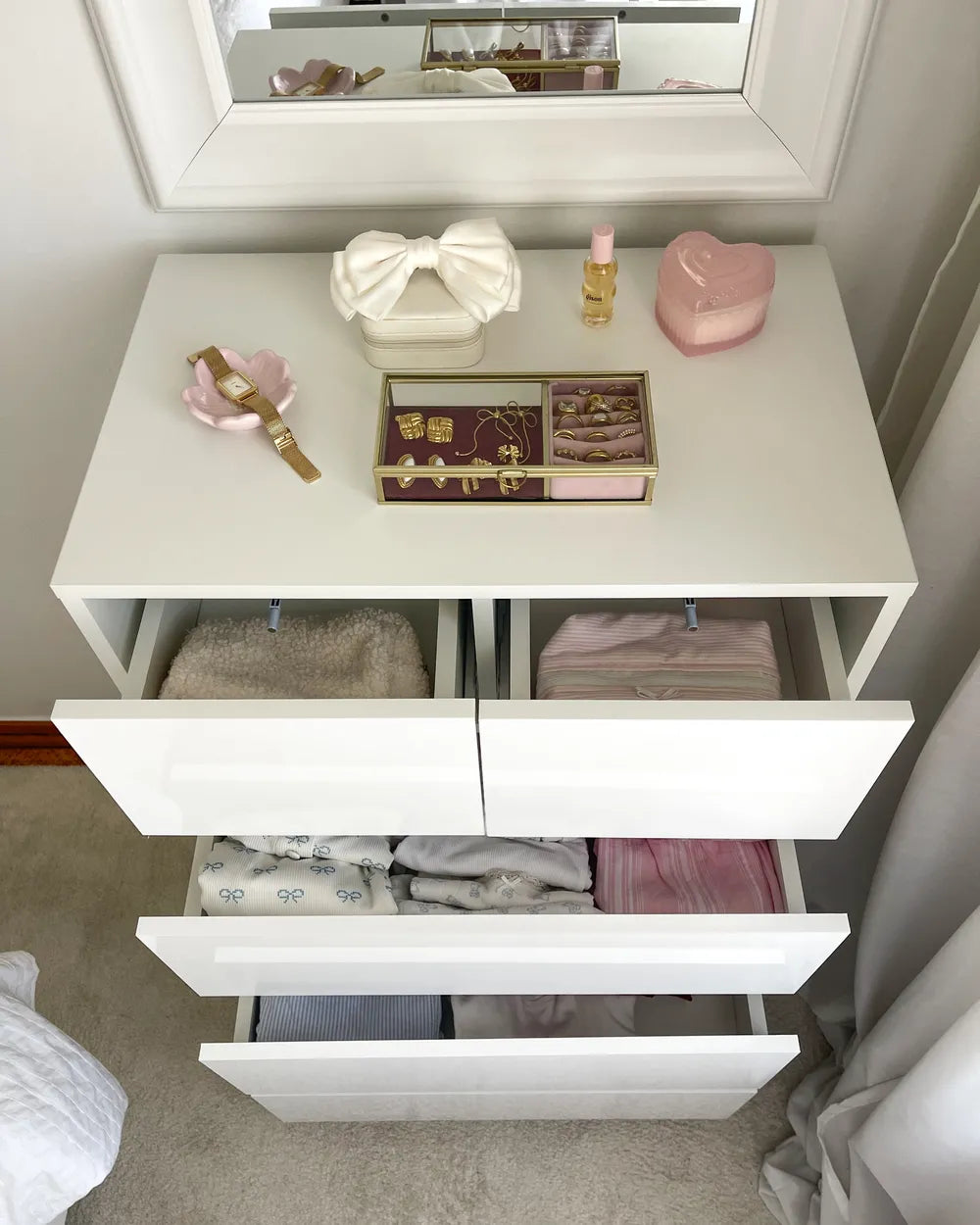 5 Drawer Chest White Taylor