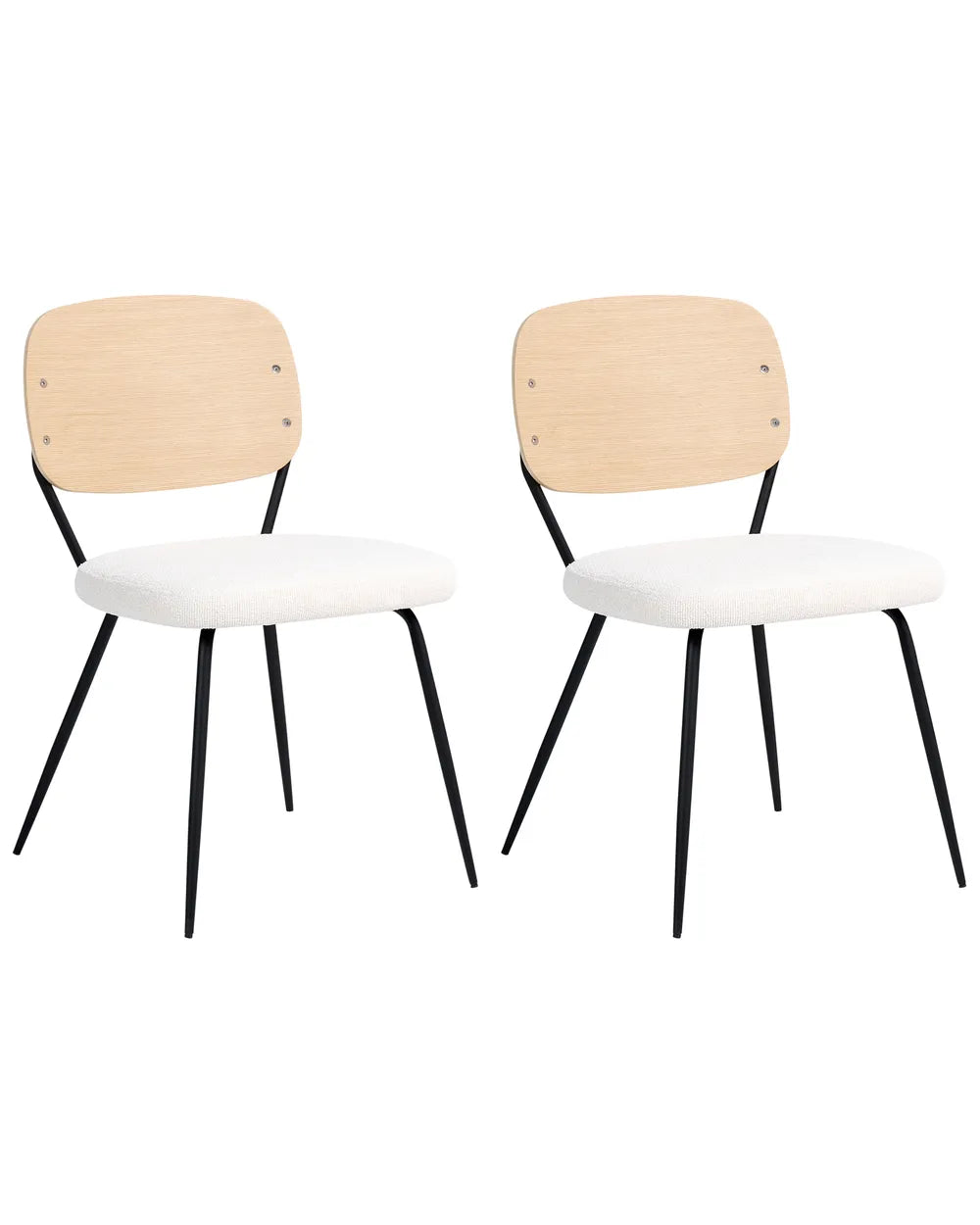 Set of 2 Dining Chairs Off-White Zeph