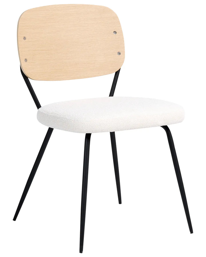 Set of 2 Dining Chairs Off-White Zeph