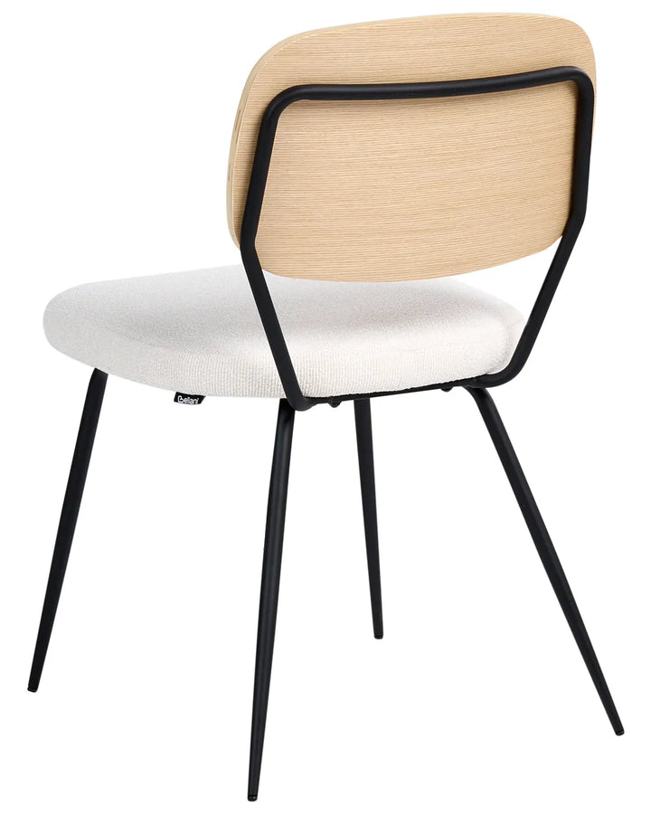 Set of 2 Dining Chairs Off-White Zeph