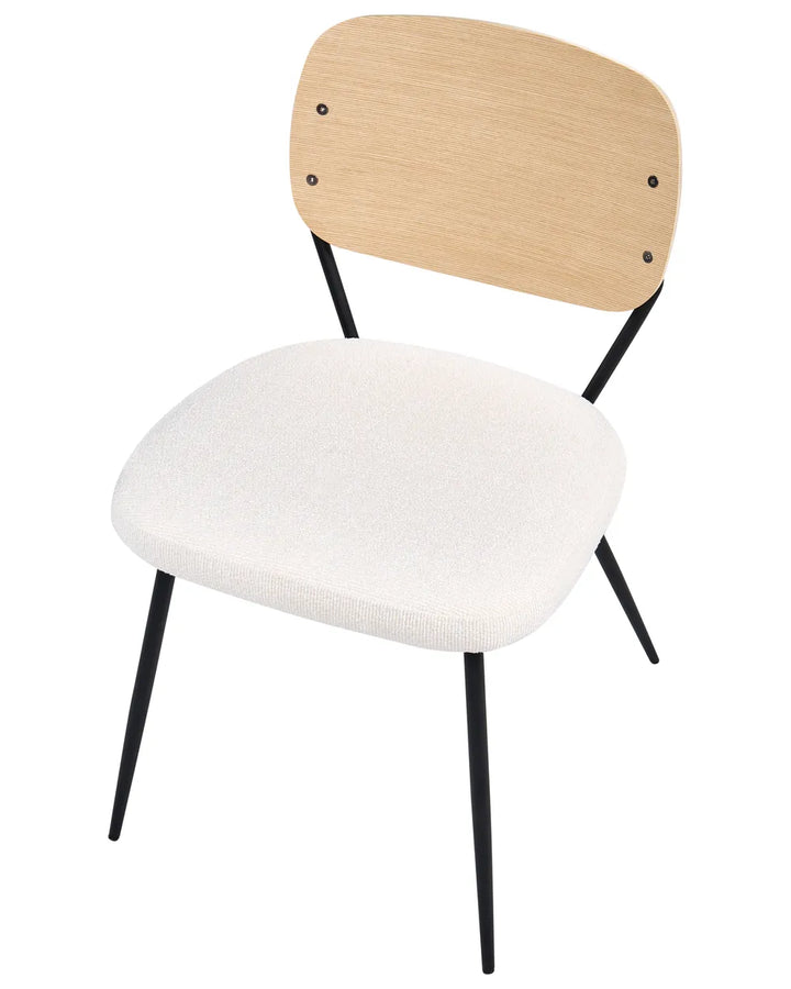 Set of 2 Dining Chairs Off-White Zeph