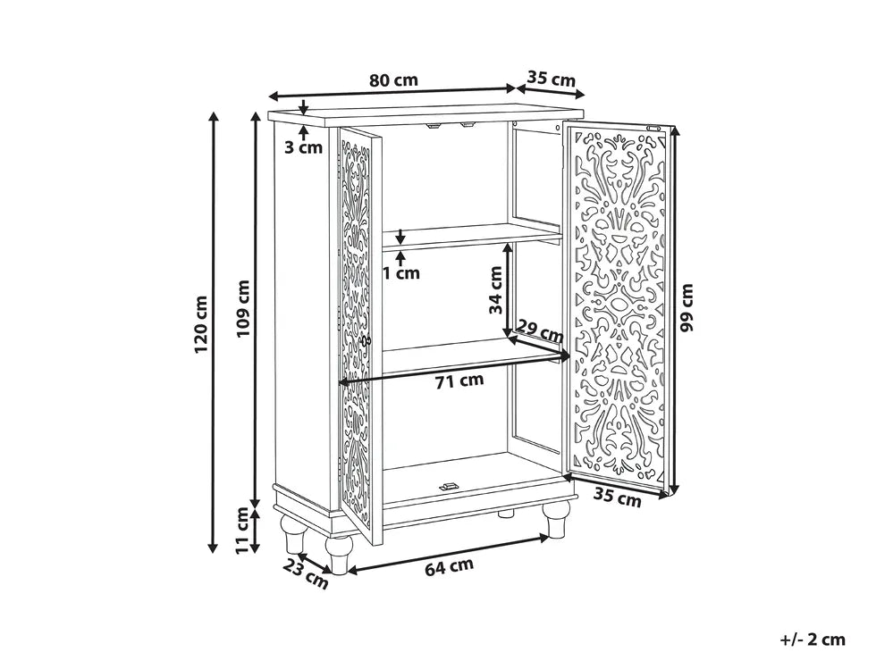 2 Door Sideboard White Denice