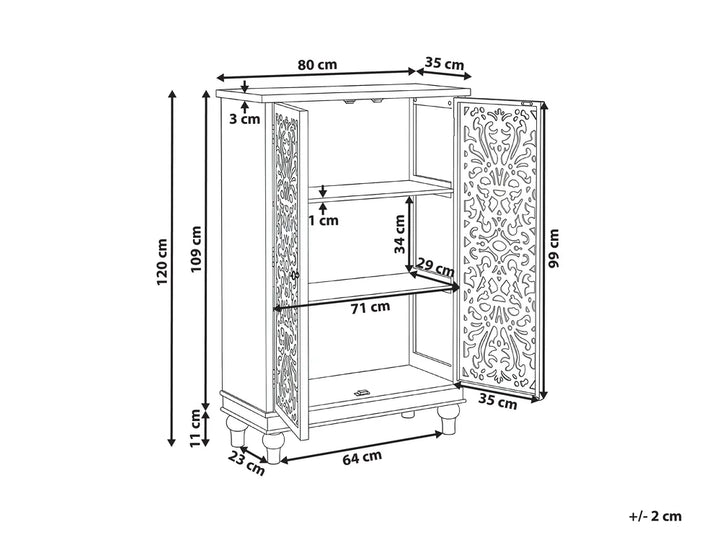2 Door Sideboard White Denice