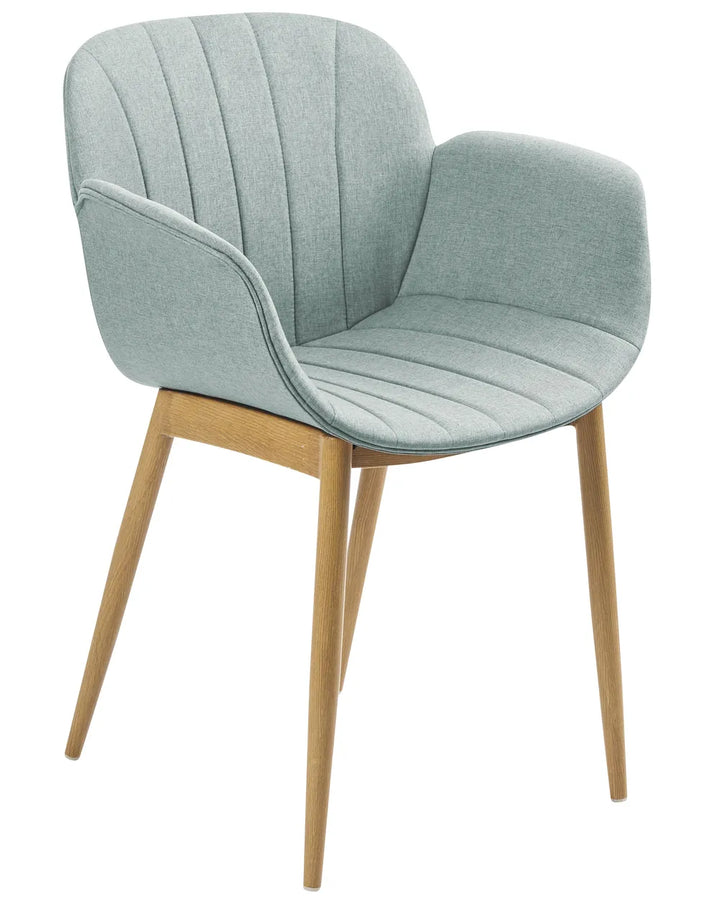 Set of 2 Dining Chairs Fabric Mint Green Klea