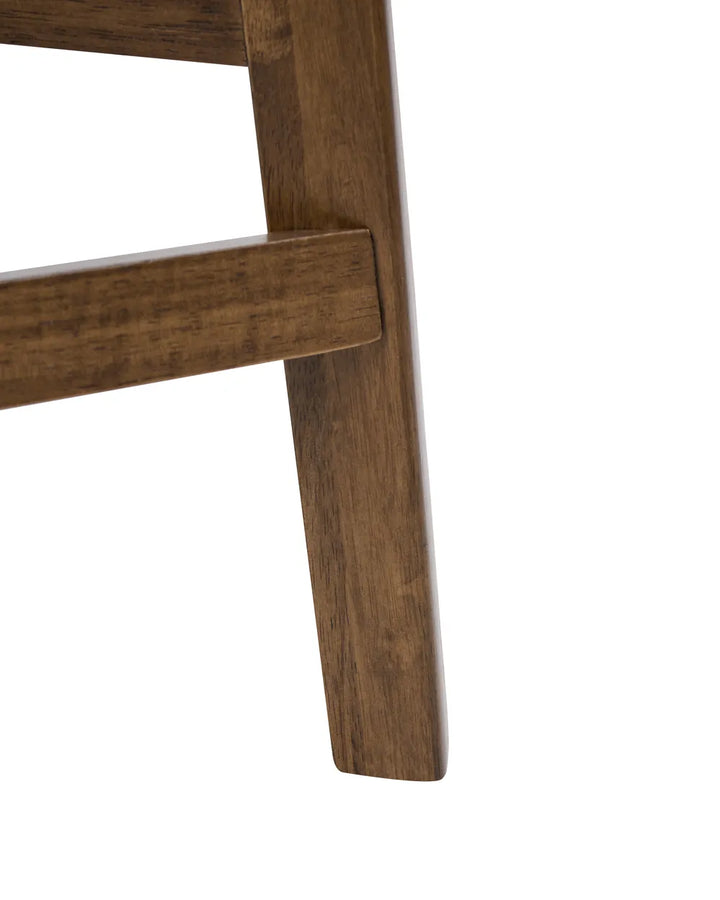 Set of 2 Bar Chairs Wood Off-White/ Brown Niki