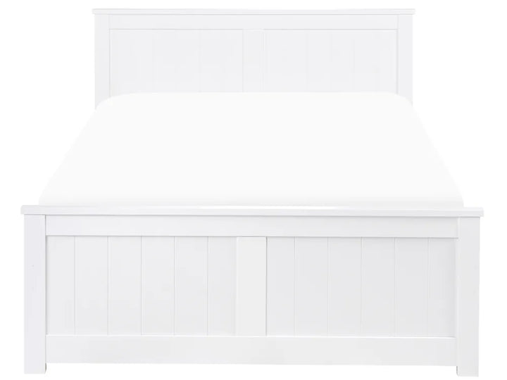 Bed Pine Wood  140 x 200 cm (EU Double) White Jia