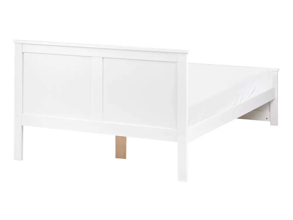 Bed Pine Wood  140 x 200 cm (EU Double) White Jia