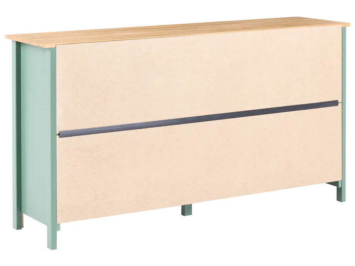 2 Door Sideboard Pine Wood Green Sofia
