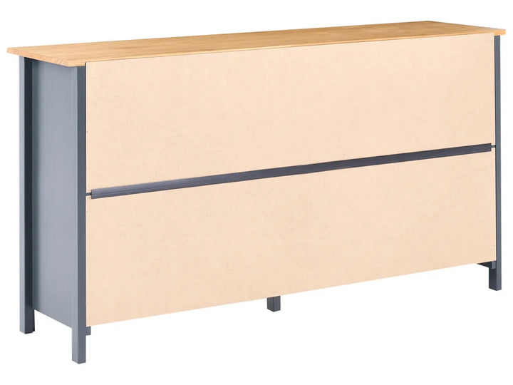 2 Door Sideboard Pine Wood Dark Blue Sofia