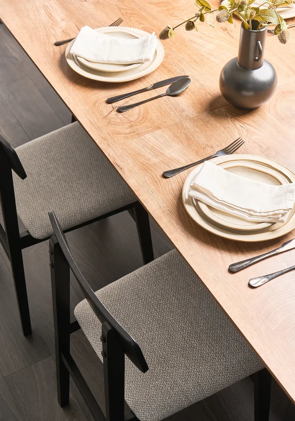 Set of 2 Dining Chairs Wood Light Grey Niana