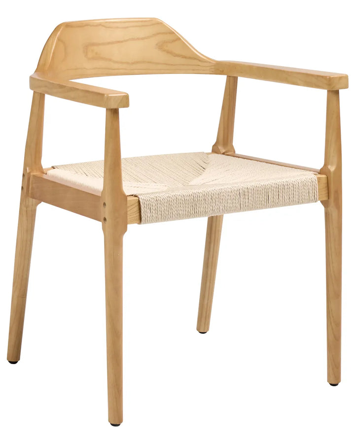 Set of 2 Dining Chairs Wood Light Brown/ Beige River