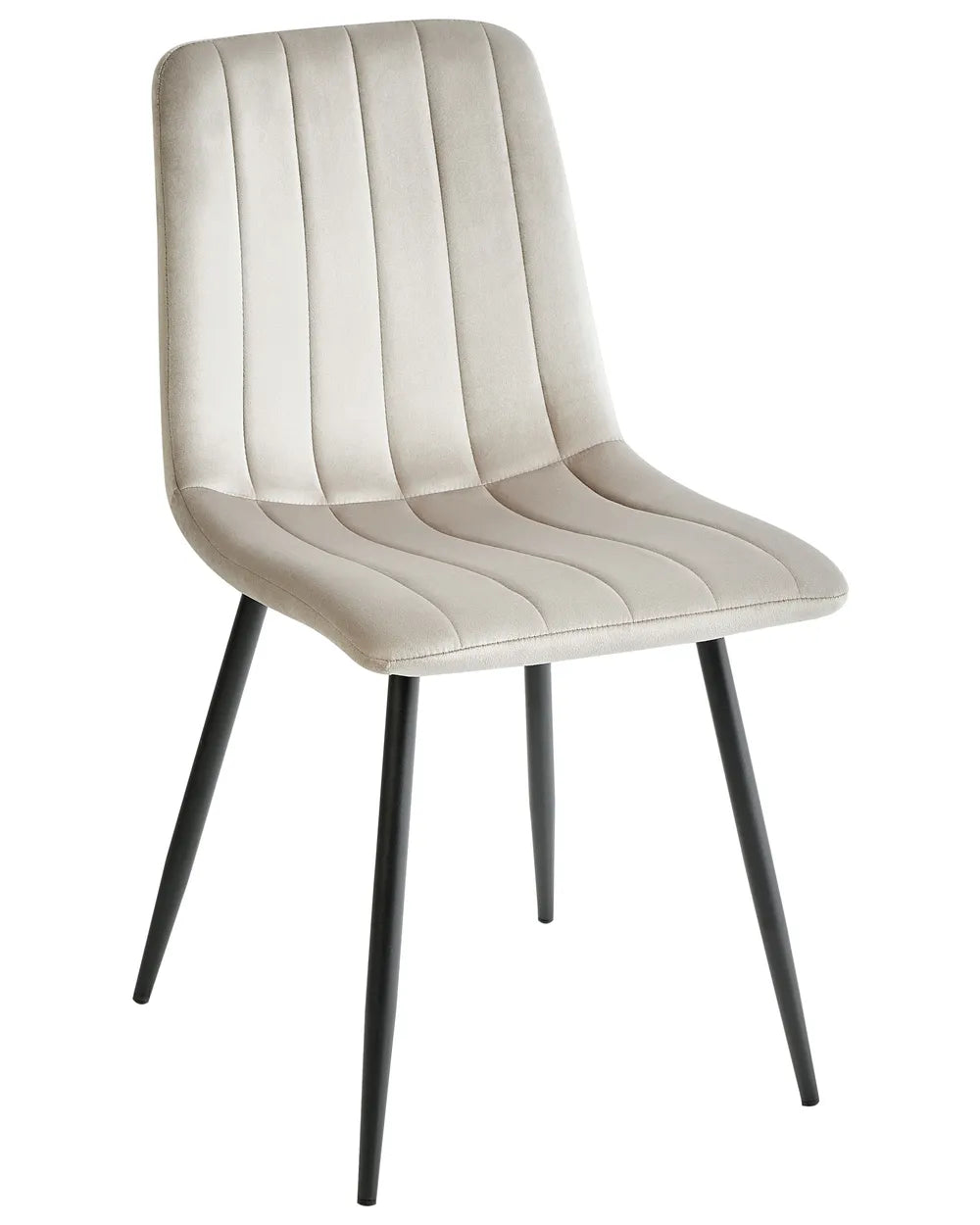 Set of 4 Dining Chairs Velvet Beige Brelle