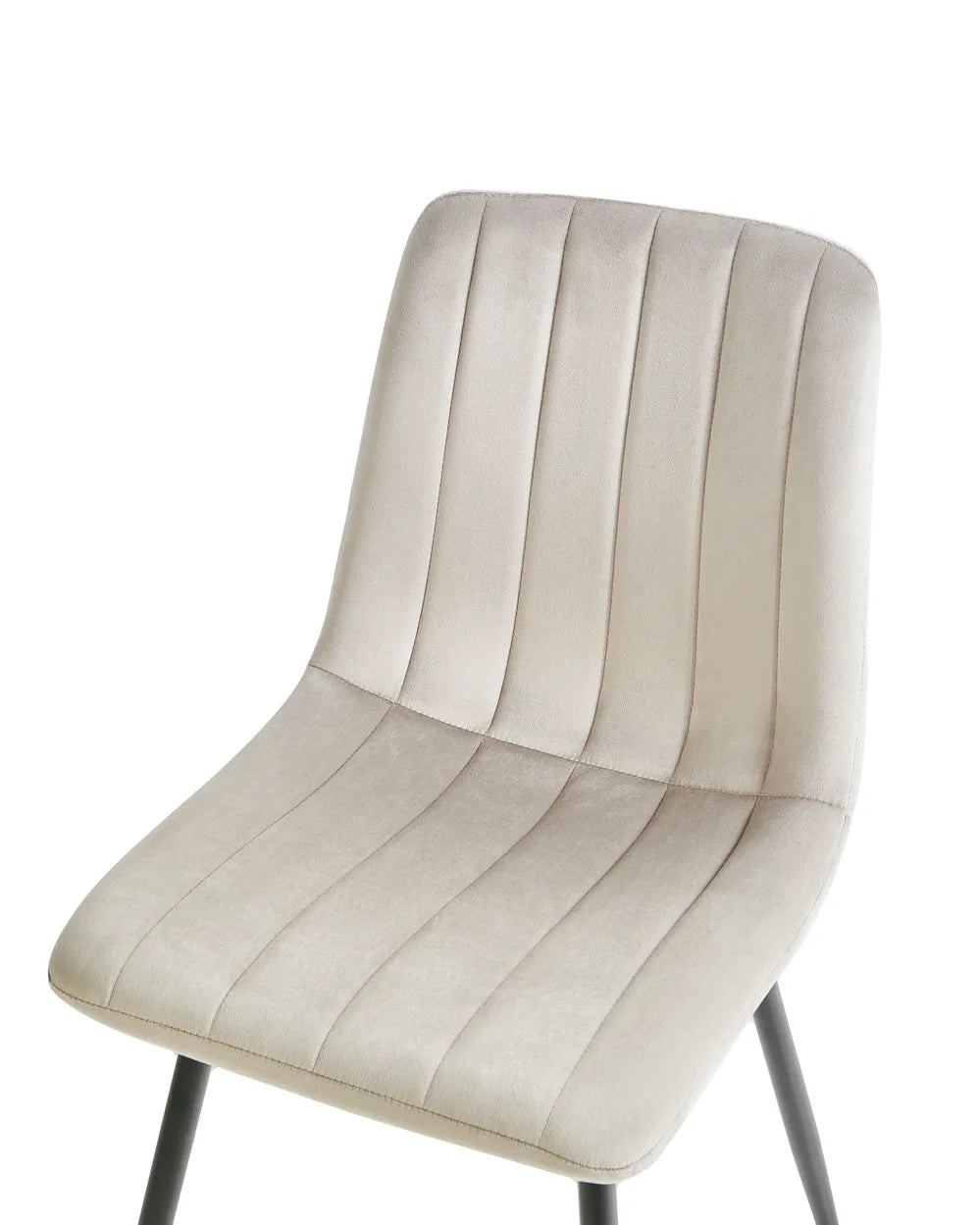 Set of 4 Dining Chairs Velvet Beige Brelle