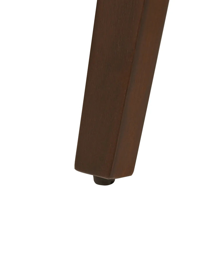 Set of 2 Dining Chairs Wood Dark Brown Lea