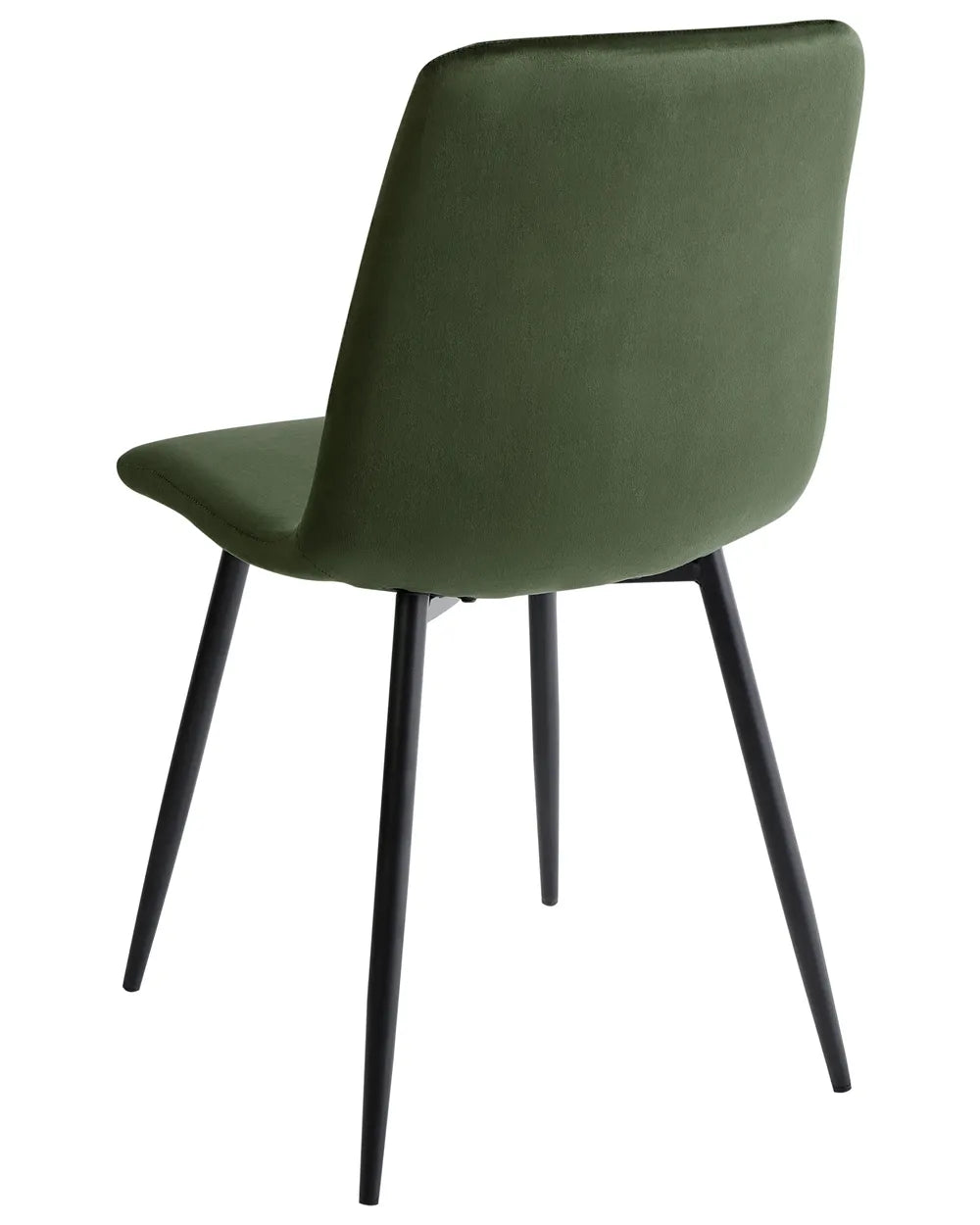 Set of 4 Dining Chairs Velvet Olive Green Selena