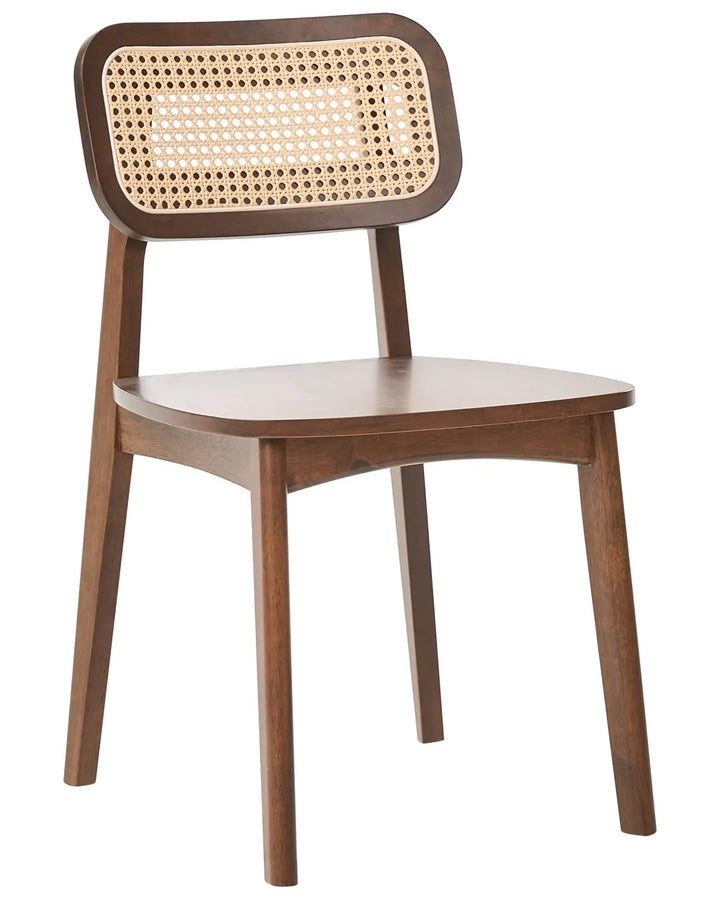 Set of 2 Dining Chairs Wood Light Brown/ Brown Chase