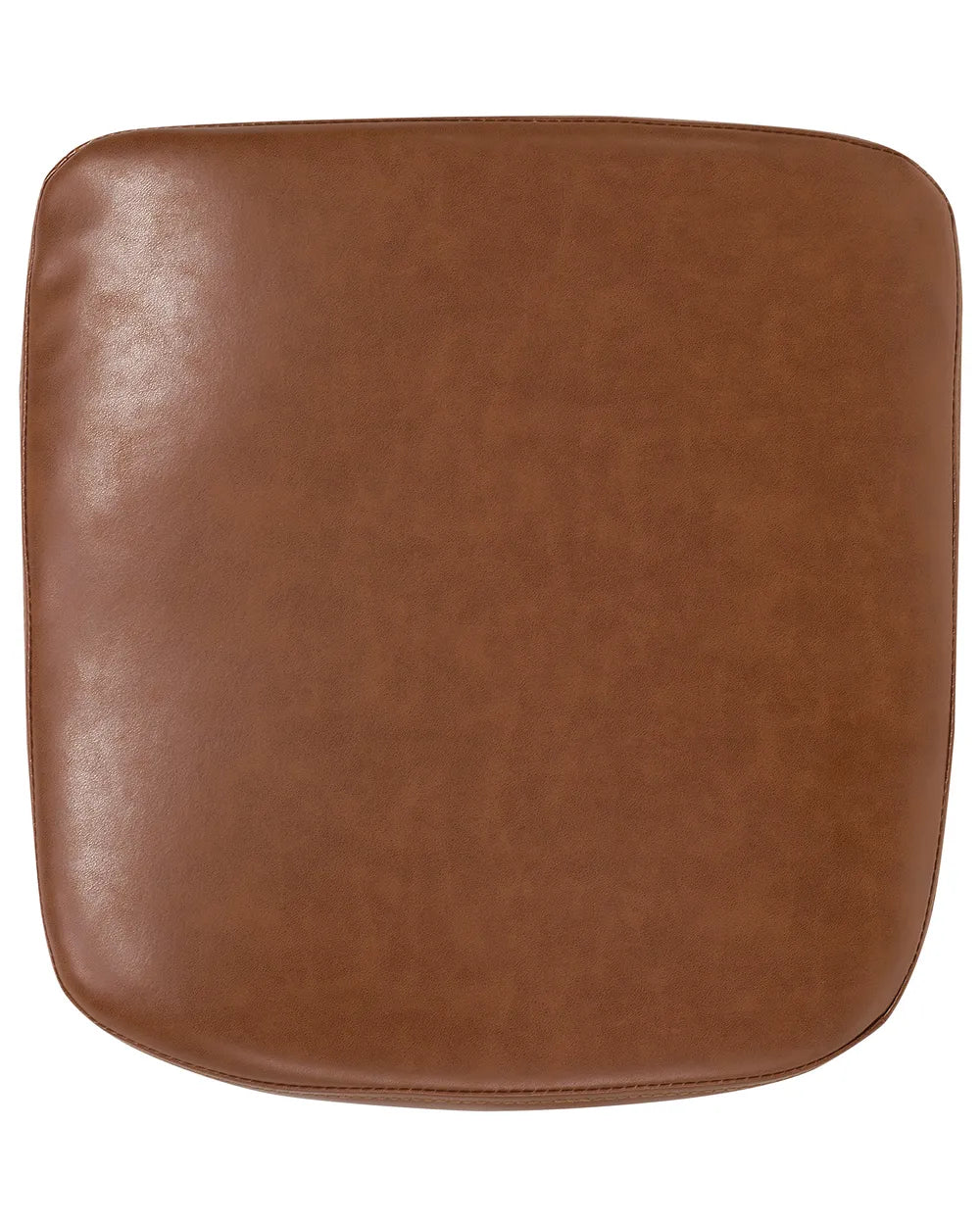 Dining Chair Faux Leather Golden Brown Texas