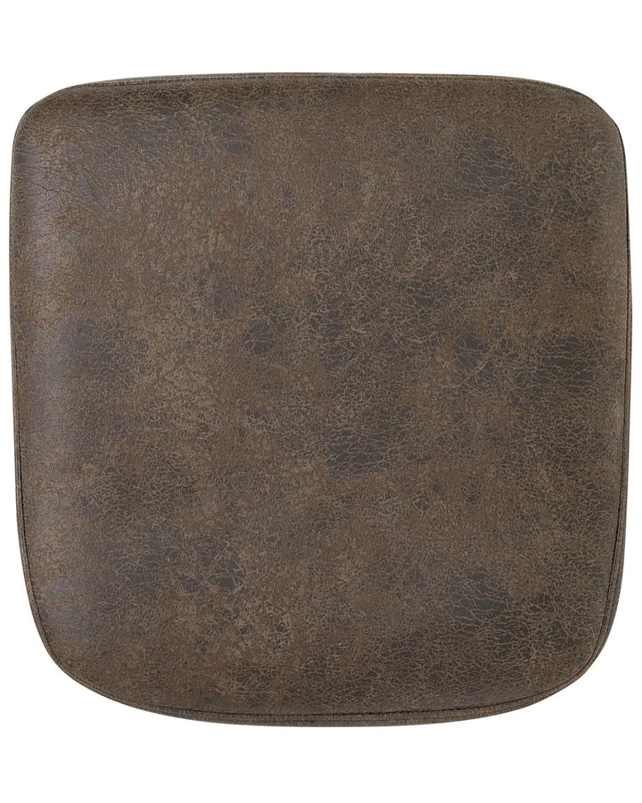 Dining Chair Faux Leather Dark Brown Texas