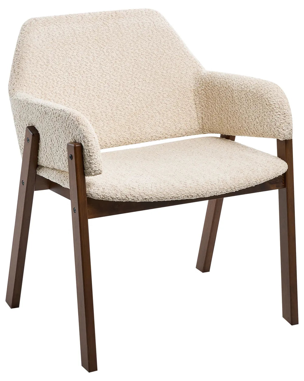 Set of 2 Dining Chairs Boucle Light Beige Missy