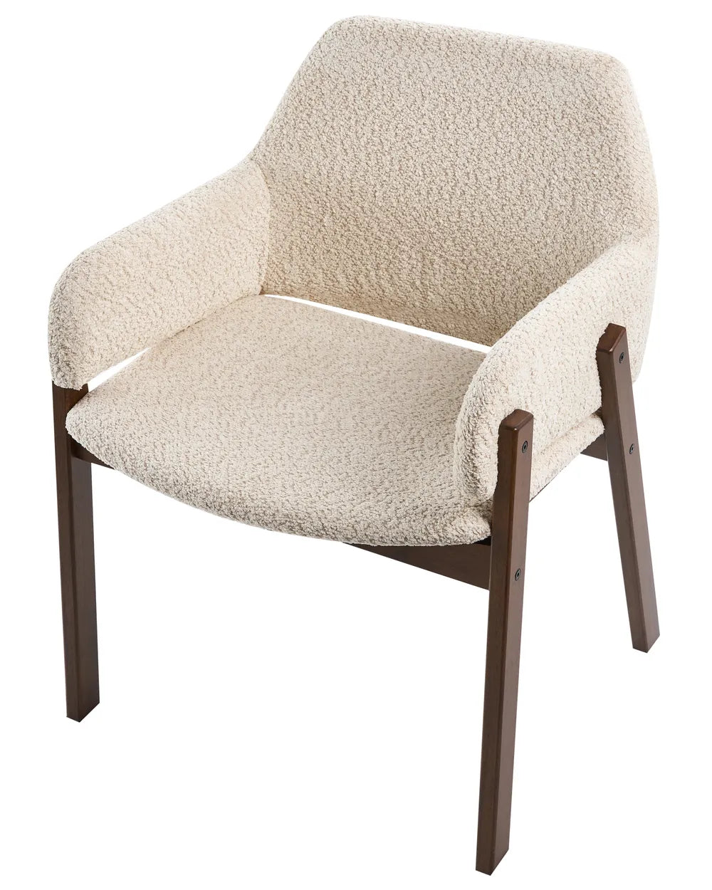 Set of 2 Dining Chairs Boucle Light Beige Missy