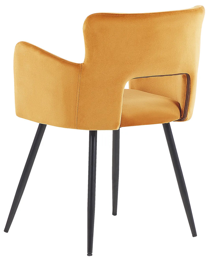 Set of 2 Dining Chairs Velvet Orange York