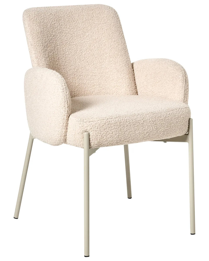 Dining Chair Boucle Light Beige Howdy