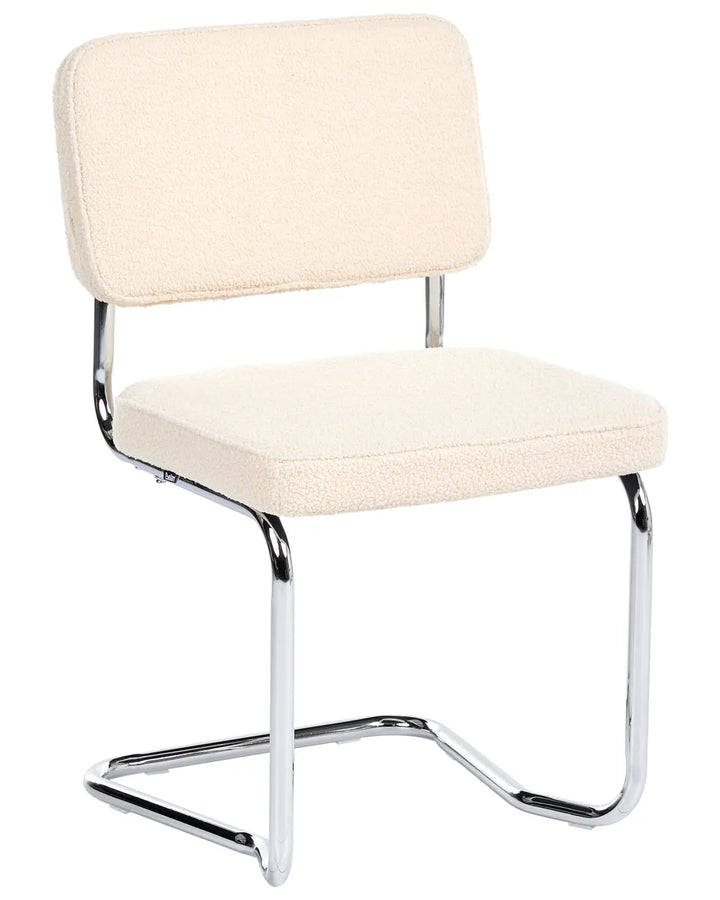 Set of 2 Dining Chairs Boucle Light Beige Ada