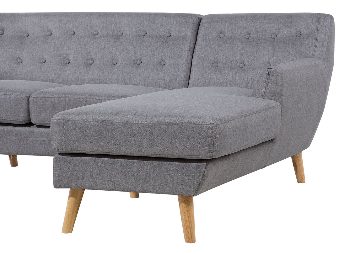 Motala Left Hand Fabric Corner Sofa Grey