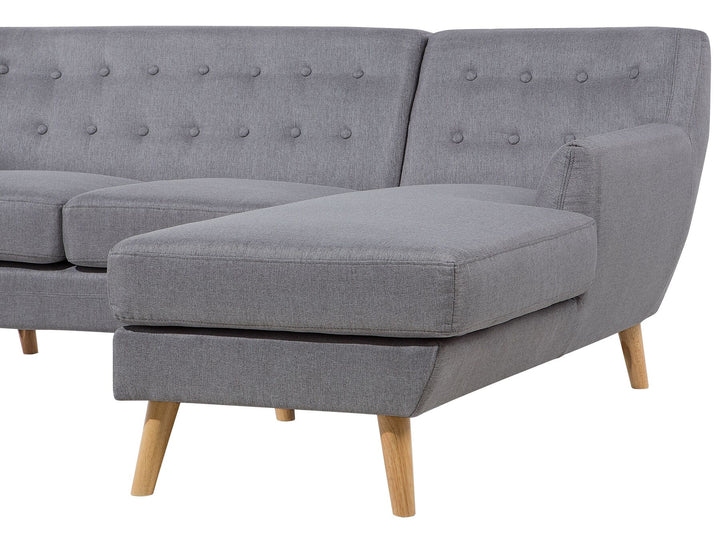 Motala Left Hand Fabric Corner Sofa Grey