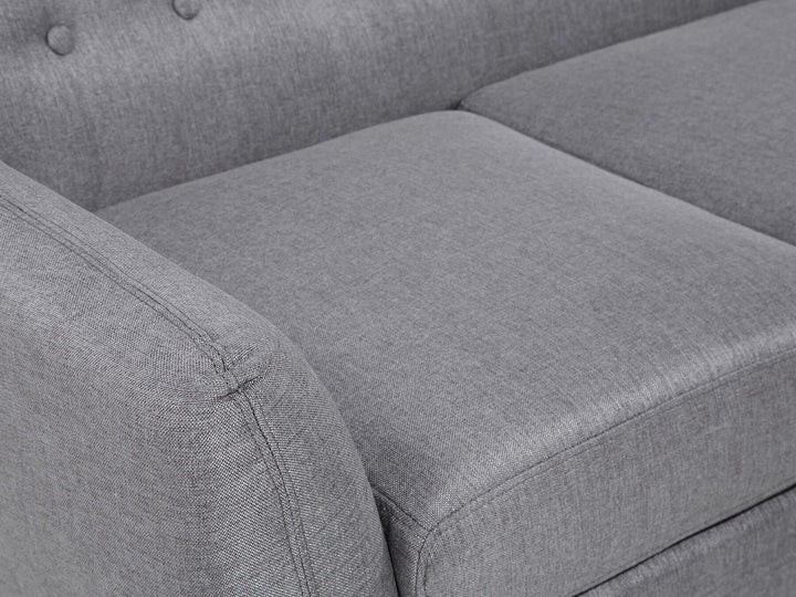 Motala Left Hand Fabric Corner Sofa Grey