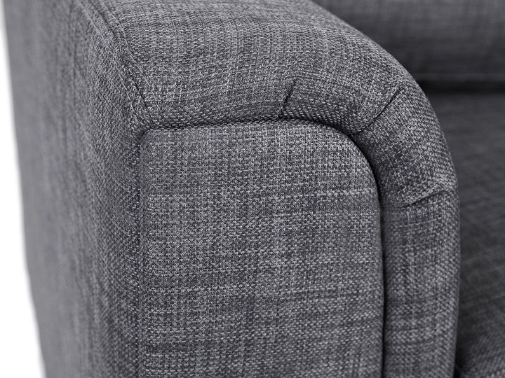 Oslo Right Hand Fabric Corner Sofa with Ottoman Grey