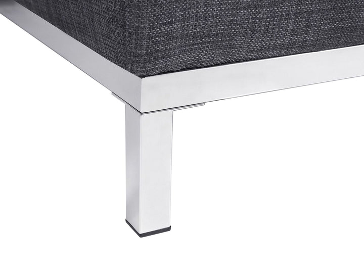 Oslo Right Hand Fabric Corner Sofa with Ottoman Grey