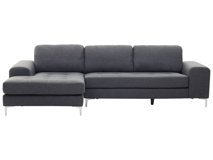 Kiruna Right Hand Fabric Corner Sofa Dark Grey 