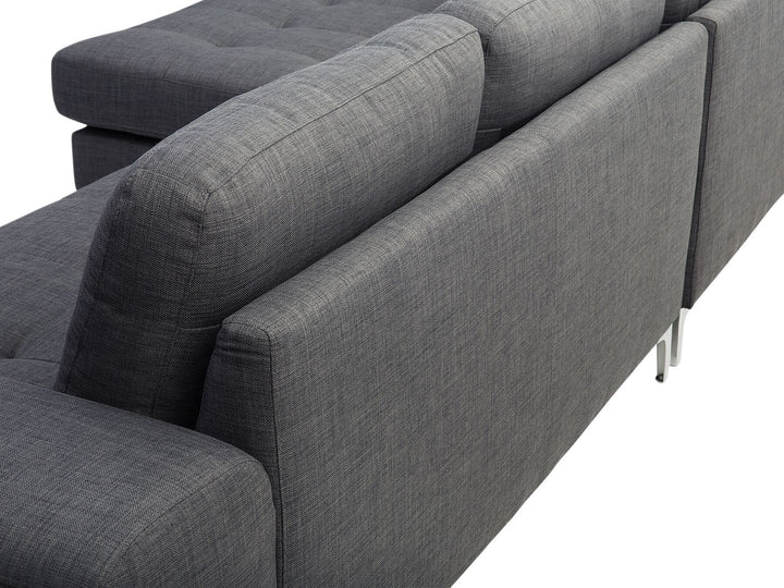 Kiruna Right Hand Fabric Corner Sofa Dark Grey