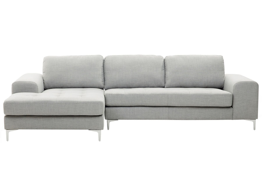 Kiruna Right Hand Fabric Corner Sofa Light Grey