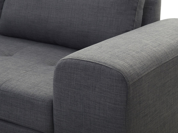 Kiruna Right Hand Fabric Corner Sofa Dark Grey